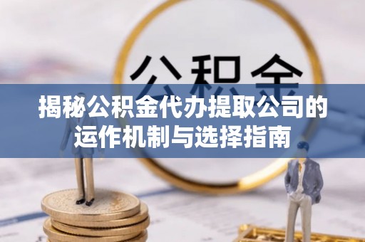 草屯揭秘公积金代办提取公司的运作机制与选择指南