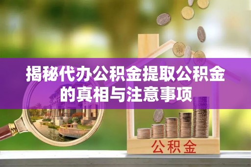 草屯揭秘代办公积金提取公积金的真相与注意事项