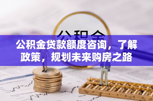 草屯公积金贷款额度咨询，了解政策，规划未来购房之路