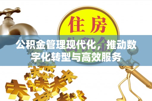 草屯公积金管理现代化，推动数字化转型与高效服务