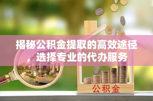 草屯揭秘公积金提取的高效途径，选择专业的代办服务
