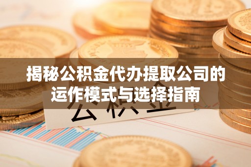 草屯揭秘公积金代办提取公司的运作模式与选择指南